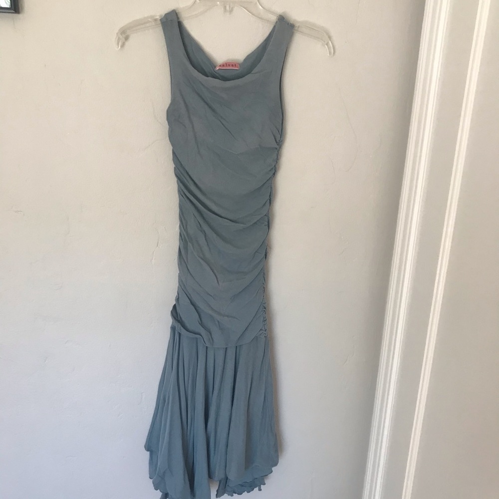Velvet long casual midi dress